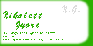 nikolett gyore business card